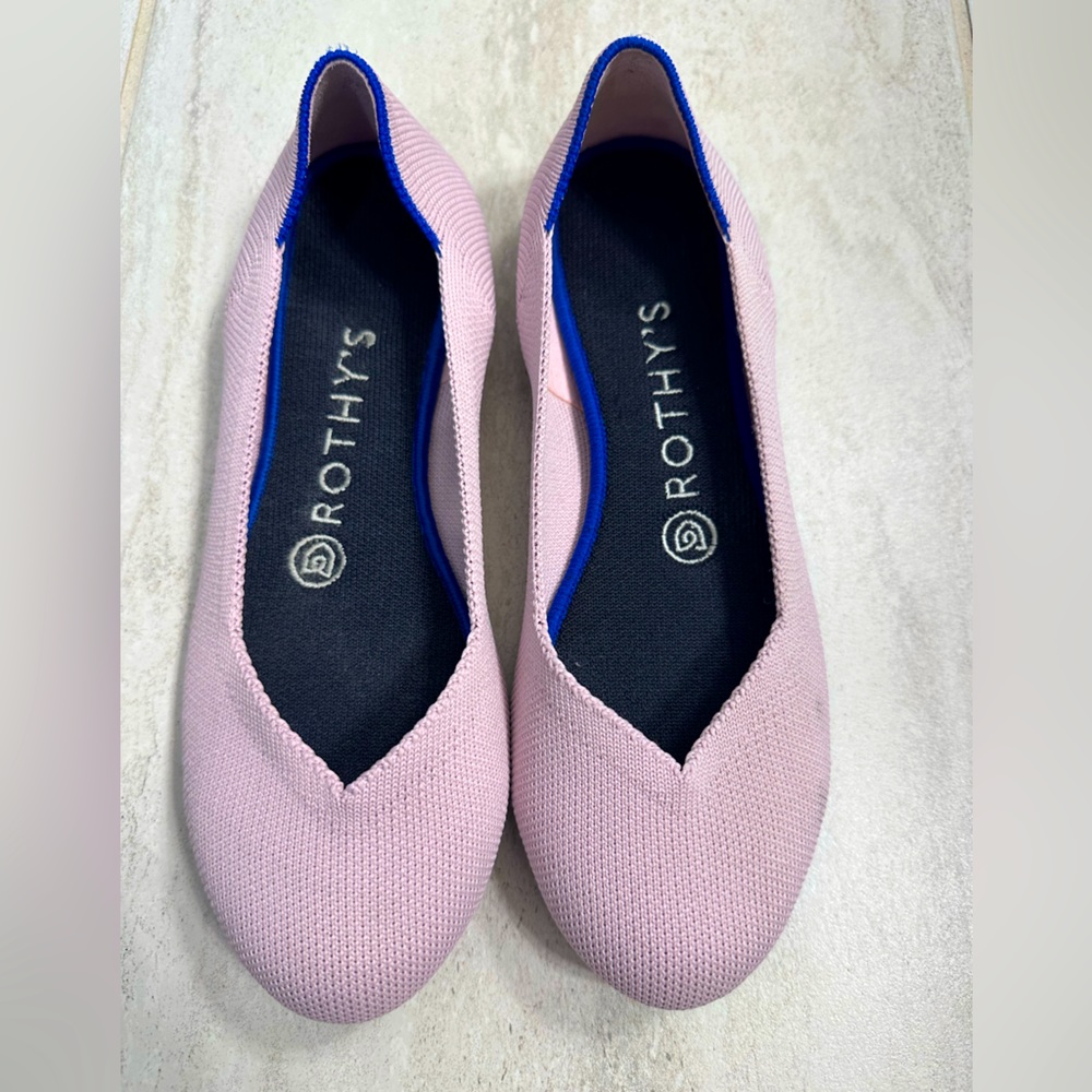 Rothy’s Petal Pink Round Toe Ballet Flat Size 7 - Picture 5 of 7